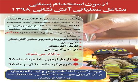 استخدام 120 نفر در مشاغل آتش‌نشانی شهرداری‌های یزد