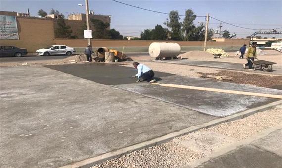 آغاز عملیات عمرانی احداث بوستان درون محله ای و زمین ورزشی در کوی توحید